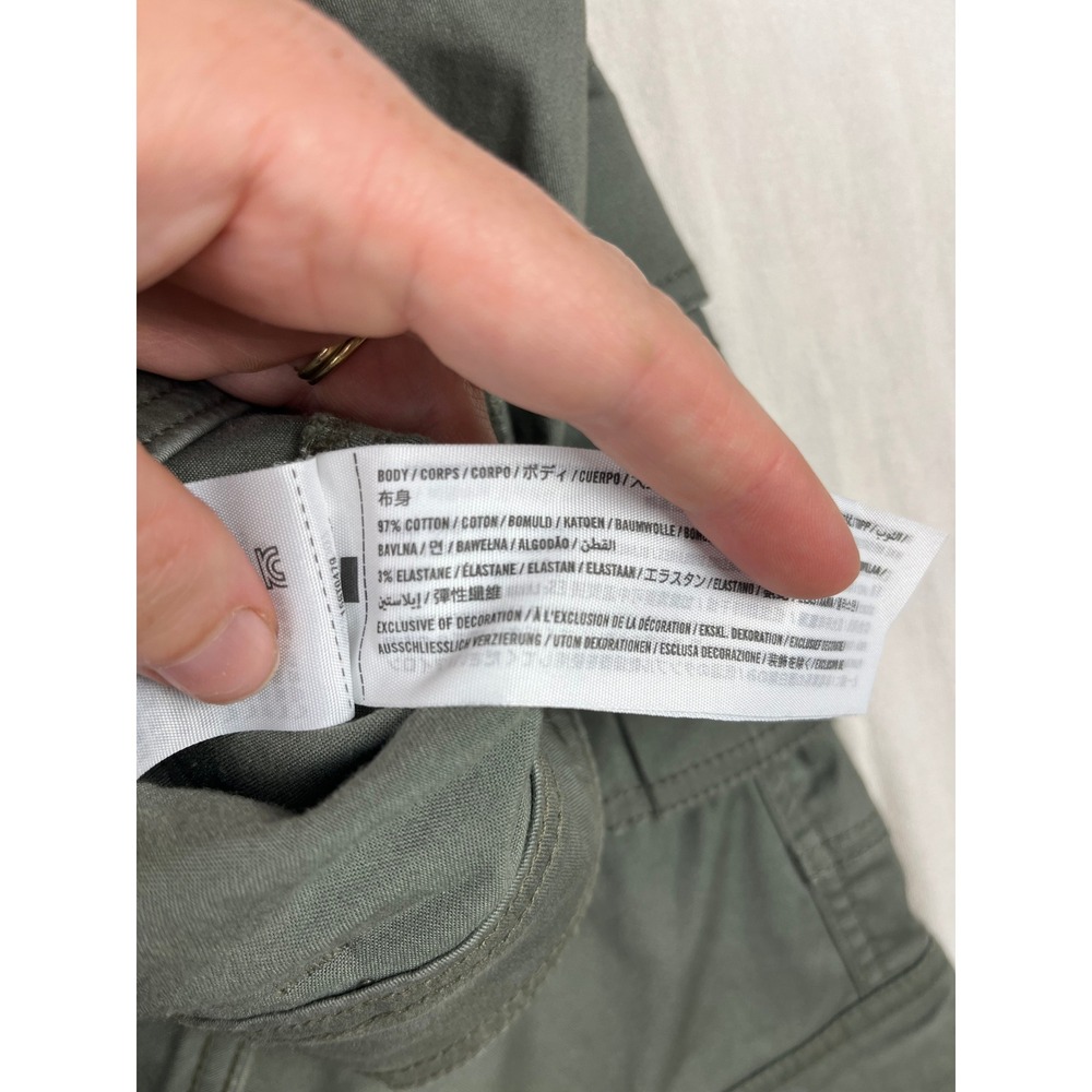 Abercrombie & Fitch Curve Love Relaxed Cargo Pants Olive Green 4L 27 High Rise - Picture 4 of 9